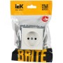 BRITE Розетка 1-местная без заземления с защитными шторками 10А РСш10-2-БрБ белый IEK