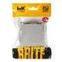BRITE Выключатель 1-клавишный проходной 10А ВС10-1-6-БрА алюминий IEK