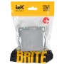 BRITE Выключатель 1-клавишный проходной с индикацией 10А ВС10-1-7-БрА алюминий IEK