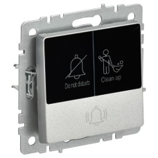 BRITE Кнопка звонка с индикацией для отелей 10А ВС10-1-9-БрА алюминий IEK