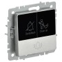 BRITE Кнопка звонка с индикацией для отелей 10А ВС10-1-9-БрА алюминий IEK