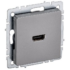 BRITE Розетка HDMI РHDMI-0-БрС сталь IEK