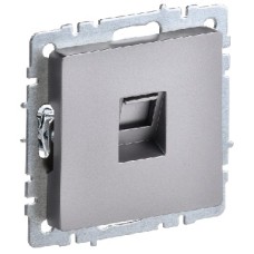 BRITE Розетка компьютерная RJ45 кат.5E РК10-БрС сталь IEK