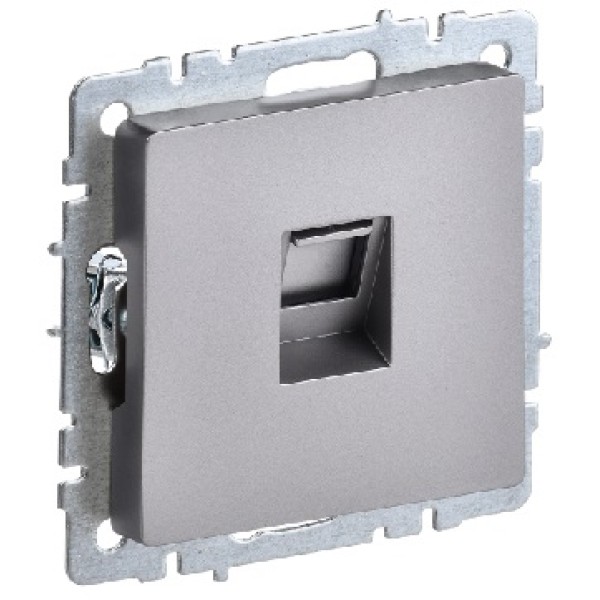 BRITE Розетка компьютерная RJ45 кат.5E РК10-БрС сталь IEK