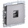 BRITE Розетка компьютерная RJ45 кат.5E РК10-БрС сталь IEK
