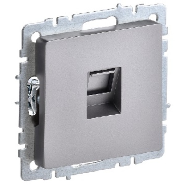 BRITE Розетка компьютерная RJ45 кат.6 РК11-БрС сталь IEK