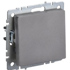 BRITE Выключатель 1-клавишный 10А ВС10-1-0-БрС сталь IEK