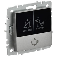 BRITE Кнопка звонка с индикацией для отелей 10А ВС10-1-9-БрС сталь IEK