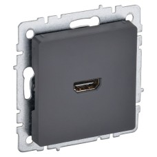 BRITE Розетка HDMI РHDMI-0-БрГ графит IEK