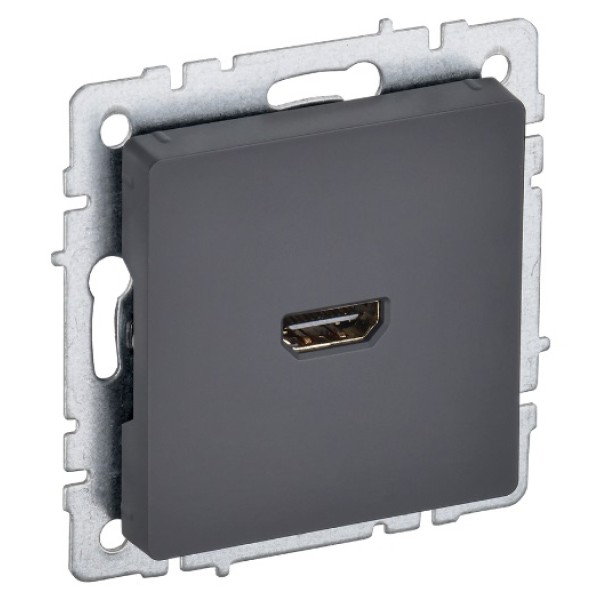 BRITE Розетка HDMI РHDMI-0-БрГ графит IEK