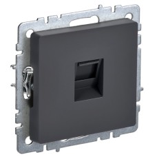 BRITE Розетка компьютерная RJ45 кат.5E РК10-БрГ графит IEK