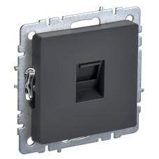 BRITE Розетка компьютерная RJ45 кат.6 РК11-БрГ графит IEK