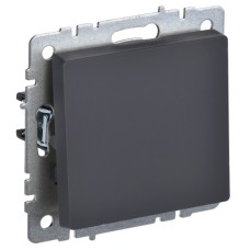 BRITE Выключатель 1-клавишный проходной 10А ВС10-1-6-БрГ графит IEK