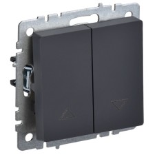 BRITE Выключатель жалюзи 10А ВС10-1-5-БрГ графит IEK
