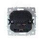 BRITE Розетка 1-местная с заземлением с защитными шторками 16А с USB A+A 5В 3,1А РЮш10-2-БрБ белый IEK