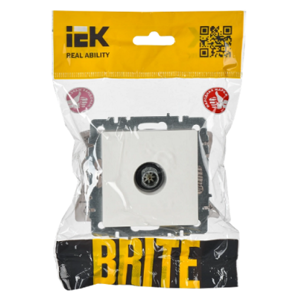 BRITE Розетка TV оконечная РТВ11-0-БрБ белый IEK