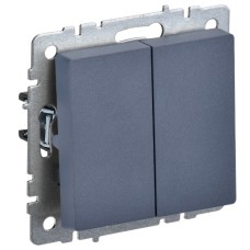 BRITE Выключатель 2-клавишный 10А ВС10-2-0-БрМ маренго IEK
