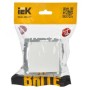 BRITE Розетка 1-местная с заземлением с защитными шторками и крышкой 16А IP44 РСбш10-3-44-БрБ белый IEK