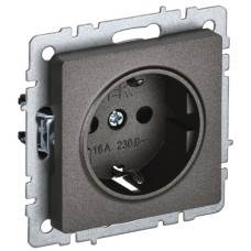 BRITE Розетка 1-местная с заземлением без защитных шторок 16А РС11-1-0-БрТБ темная бронза IEK