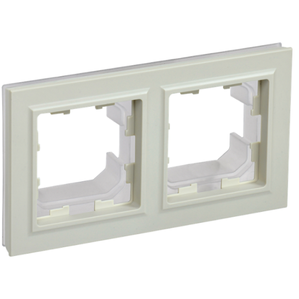 BRITE Рамка 2-местная IP44 РУ-2-БрКр-44 бежевый IEK