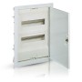 Щиток встраиваемый Nedbox 2x12+4M, N 2x(4x16мм²+4x10мм²), PE (8x16мм²+8x10мм²), белая металлическая дверь, 430х330х86мм, IP40, IK07, белый