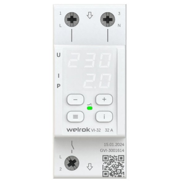 Реле напряжение с контролем тока Welrok VI-32