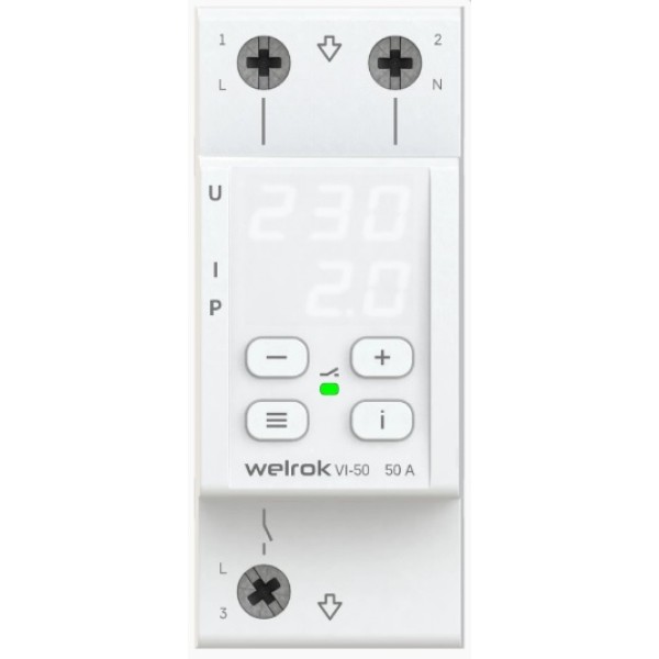 Реле напряжение с контролем тока Welrok VI-50
