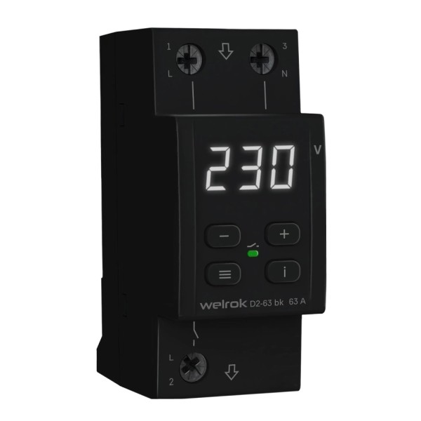 Реле напряжение Welrok D2-63 bk Черный