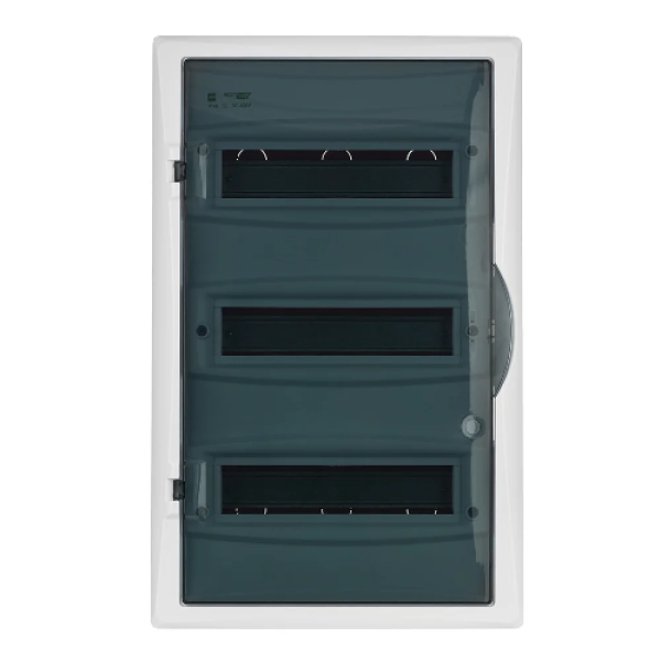 Щит встраив. ECO BOX 3x12M, N/PE 4x 2x16+7x10mm2, дымчатая пласт. дверь, белый RAL9003, 560x350x102mm, IP40