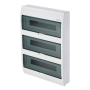 Щит навесной ELEGANT 3x18M, N/PE 4x 2x16+12x10mm2, 3x дымчатых пласт. двери, белый RAL9003, 550x303x98mm, IP40