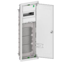 Щит встраив. MSF TWIN RP комбинированный, 1*12M+3xМП перф., N/PE-шинки, 1xSCHUKO, мет. дверь, белый RAL9016