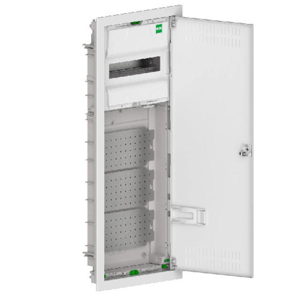 Щит встраив. MSF TWIN RP комбинированный, 1*12M+3xМП перф., N/PE-шинки, 1xSCHUKO, мет. дверь, белый RAL9016