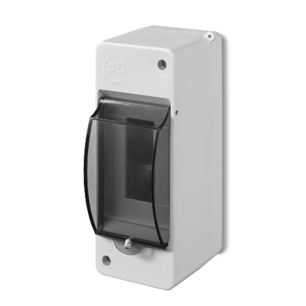 Коробка электротехническая для пломбировки MINI S-2, 2M, без клемм,  дымчатая дверца, 141x53x66mm, IP30