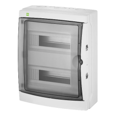 Щит навесной GALANT 2x12M, N/PE 4x 8x16+6x10mm2, дымчатая пласт. дверь, светло-серый RAL7035, 410x305x160mm