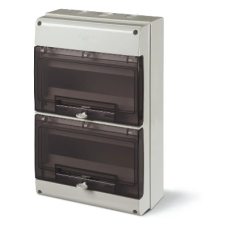 Щит модульный навесной M400, 24M (2x12), дымчатая дверь, 256x400x140mm, IK07, IP66, серия DOMINO