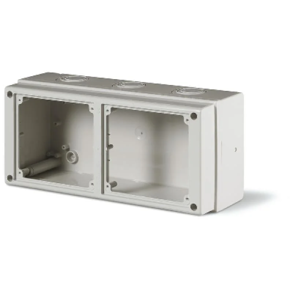 Щит навесной M150 для встраиваемых разъмов уст. 2x 136x125, 328x150x115mm, IP66, серия DOMINO