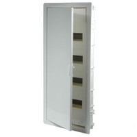 Щиток встраиваемый Nedbox 4x12+8M, N 3x(6x16мм²+6x10мм²), PE (15x16мм²+15x10мм²), белая металлическая дверь, 680х330х86мм, IP40, IK07, белый