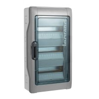 Щиток PLEXO³ 2+1M, без шин N/PE, ударопрочный полистирол, 174х93х109мм, IP65, IK09, серый