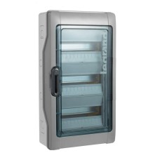 Щиток PLEXO³ 2+1M, без шин N/PE, ударопрочный полистирол, 174х93х109мм, IP65, IK09, серый