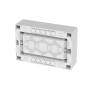 Щит навесной ECO BOX 1x12M, N/PE 2x 6x16+3x10mm2, дымчатая пласт. дверь, белый RAL9003, 198x298x96mm, IP40
