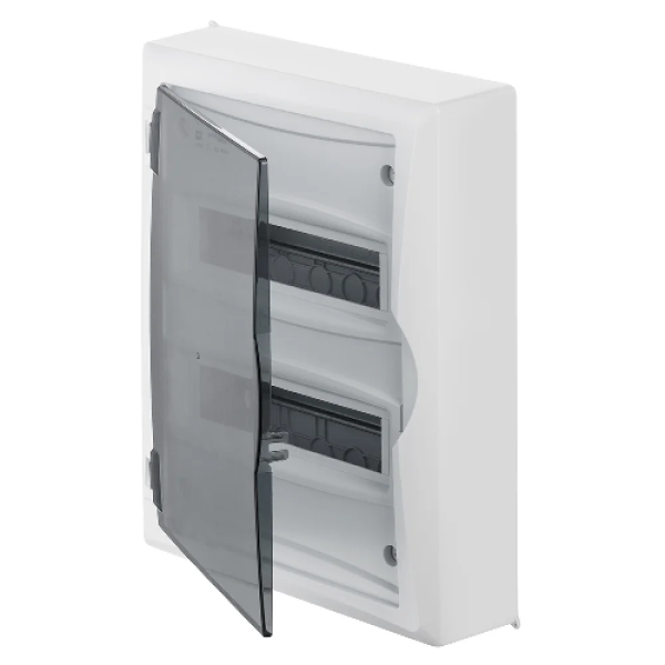 Щит навесной ECO BOX 2x12M, N/PE 3x 6x16+3x10mm2, дымчатая пласт. дверь, белый RAL9003, 434x354x105mm, IP40