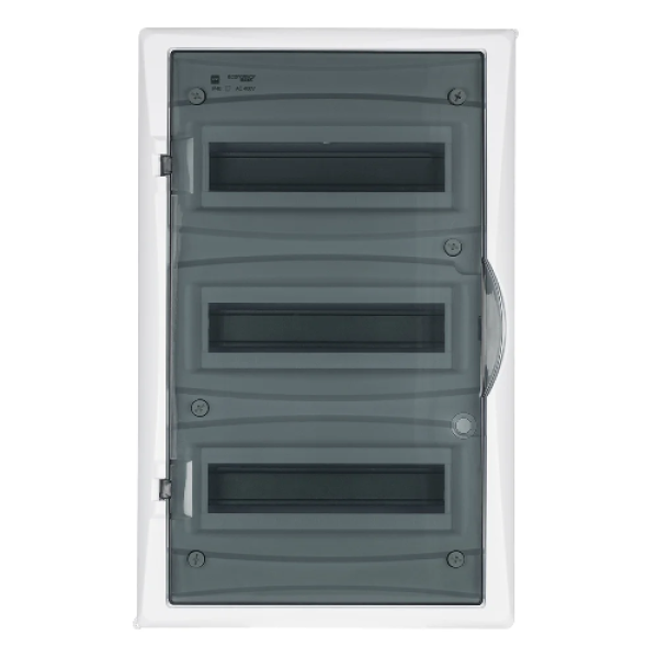Щит навесной ECO BOX 3x12M, N/PE 4x 6x16+3x10mm2, дымчатая пласт. дверь, белый RAL9003, 560x354x107mm, IP40