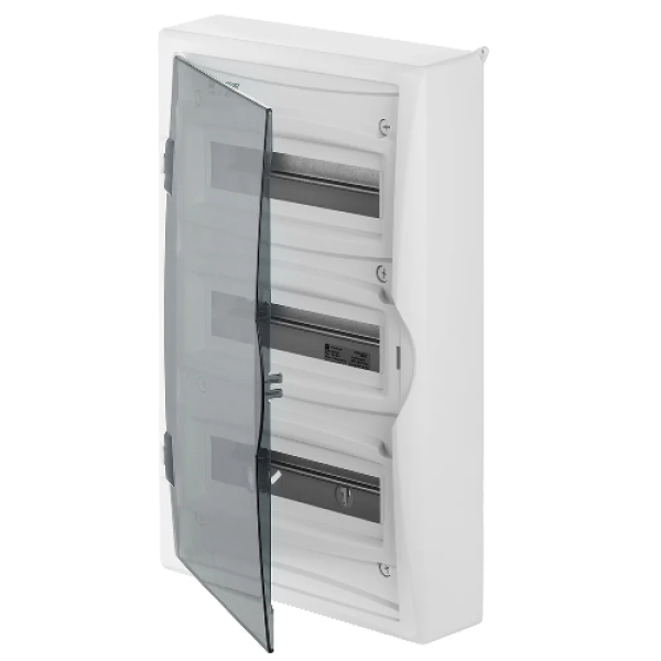 Щит навесной ECO BOX 3x12M, N/PE 4x 6x16+3x10mm2, дымчатая пласт. дверь, белый RAL9003, 560x354x107mm, IP40