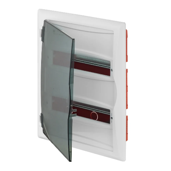 Щит встраив. ECO BOX 2x12M, N/PE 3x 2x16+7x10mm2, дымчатая пласт. дверь, белый RAL9003, 430x350x95mm, IP40