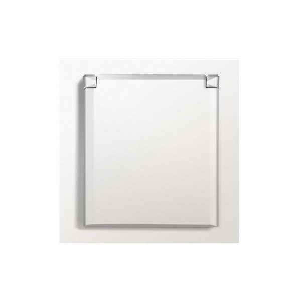 Накладка для розетки Schuko с заземлением, с крышкой, 16A 250 В~, матовый белый, серия DA