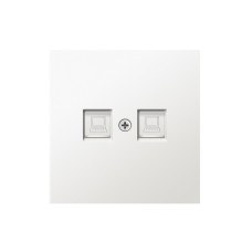 Накладка для розетки RJ45, 2-я, матовый белый, серия DA