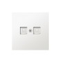 Накладка для розетки RJ45, 2-я, матовый белый, серия DA