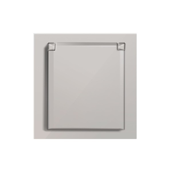 Накладка для розетки Schuko с заземлением, с крышкой, 16A 250 В~, матовый кашемир, серия DA