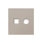 Накладка для розеток RJ45+SAT, 2-я, матовый кашемир, серия DA