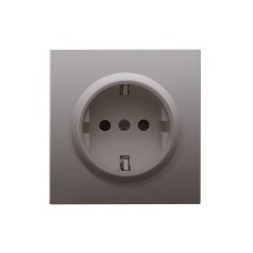 Накладка для розетки Schuko с заземлением со шторками 16A 250 В~, сталь, серия DA